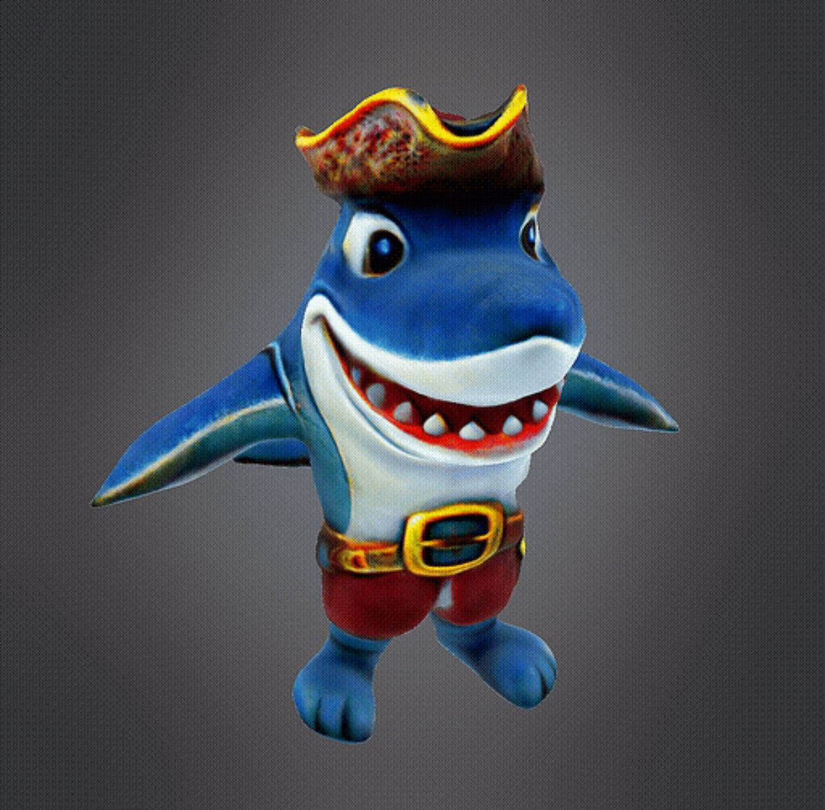 Pirate Shark 3d Model 3D print model_1