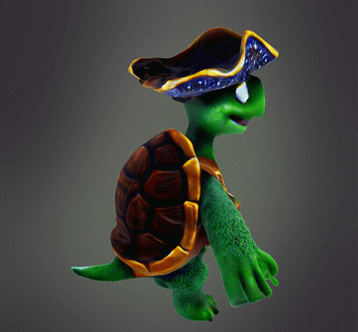 Pirate Turtle 3d Model 3D print model_5