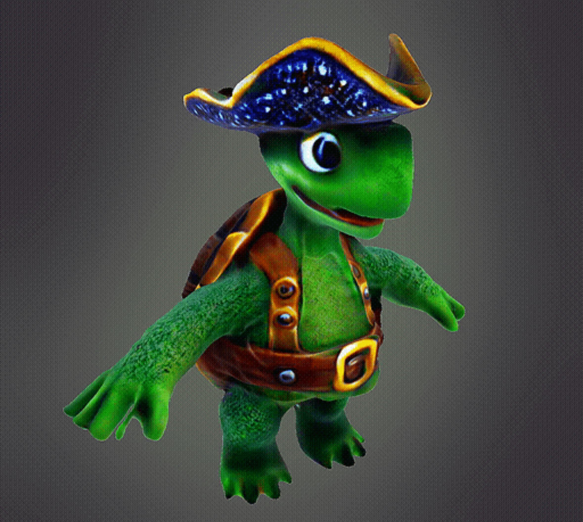 Pirate Turtle 3d Model 3D print model_3