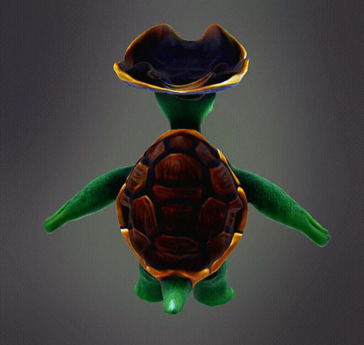Pirate Turtle 3d Model 3D print model_0