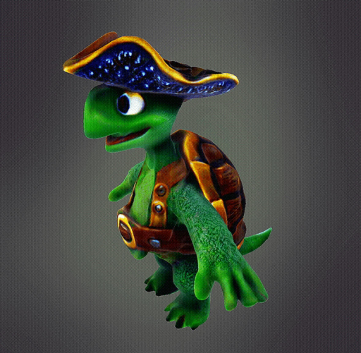 Pirate Turtle 3d Model 3D print model_1