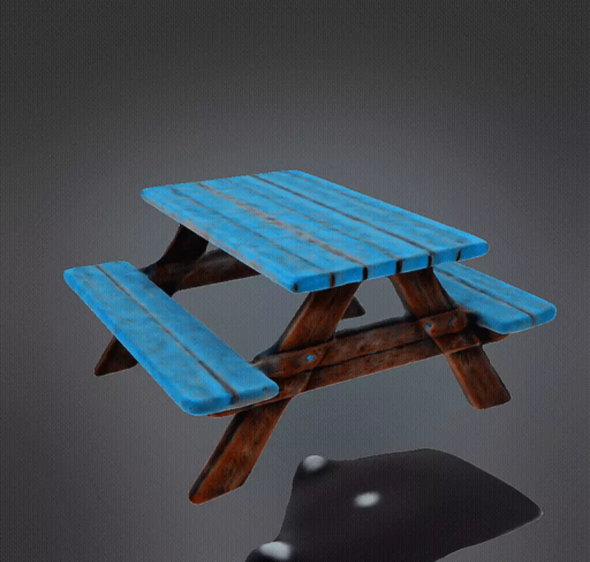 Cute Picnic Table 3d Model 3D print model_0