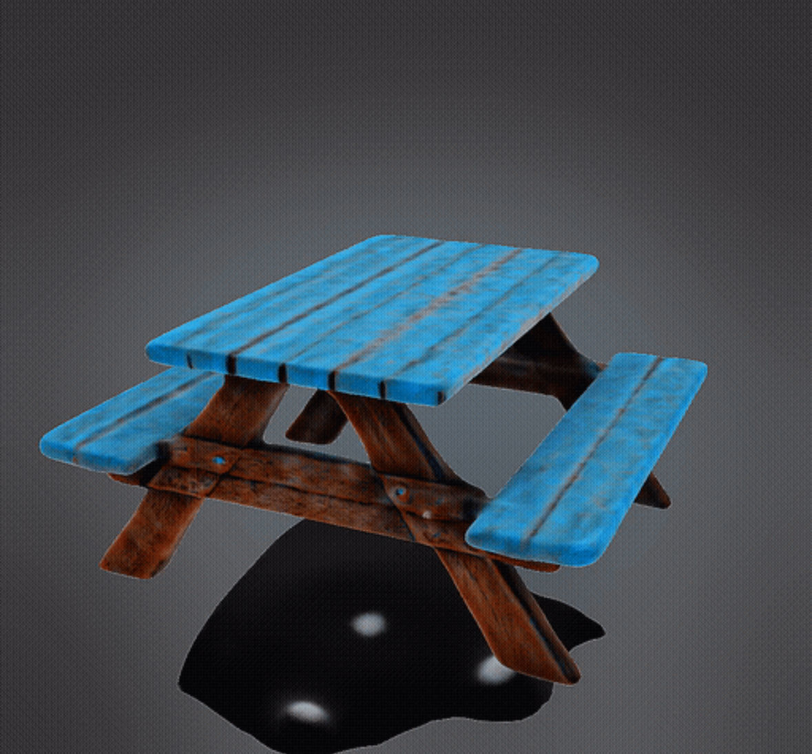 Cute Picnic Table 3d Model 3D print model_2