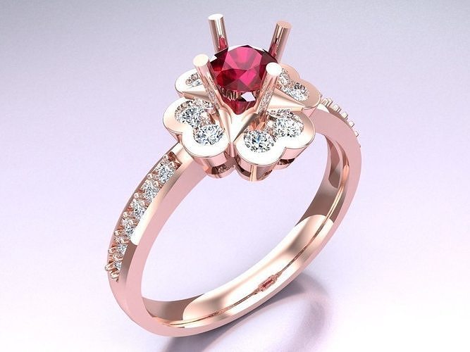 Diamond Ring - Womens Rings - N132416 3D print model