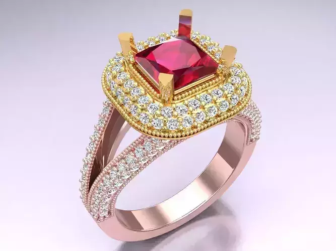 Square Stone Rings - Womens Rings -  N132451