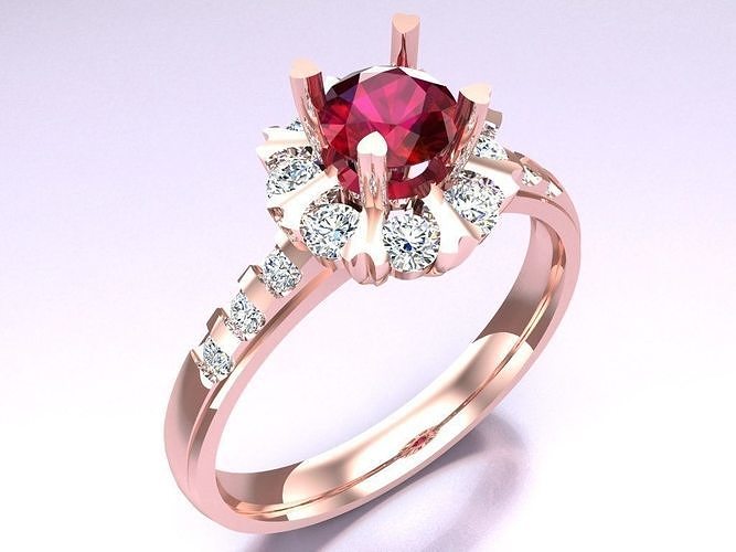 Diamond Ring - Womens Rings - N132459 3D print model