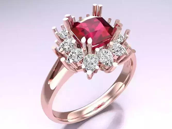 Square Stone Rings - Womens Rings - N142305