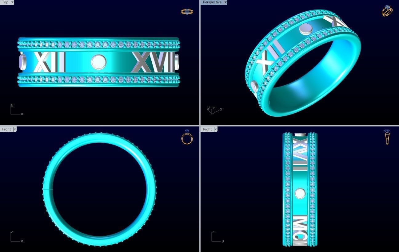Diamond Ring - N142310 3D print model_8