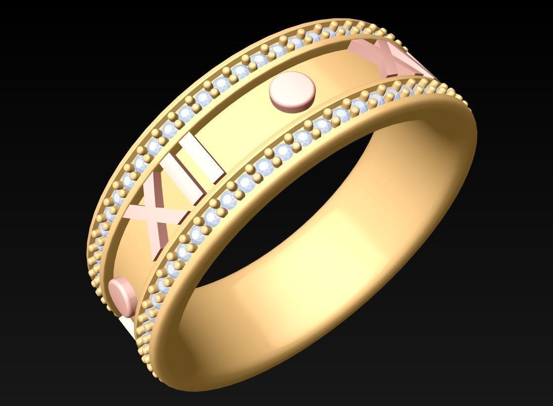 Diamond Ring - N142310 3D print model_2