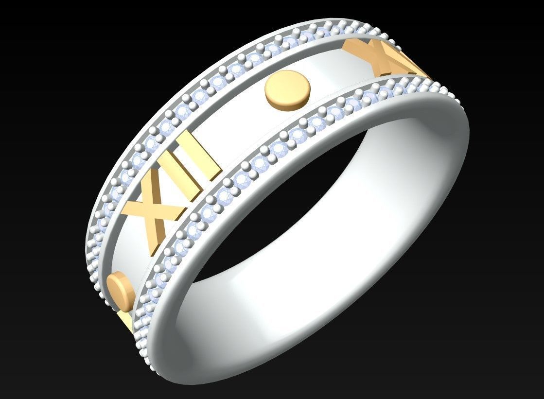 Diamond Ring - N142310 3D print model_3