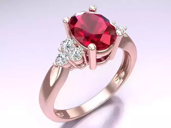 Oval stone ring - Womens  Rings - N142351