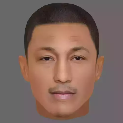 Pharrell Williams Head - Low poly head for game Low-poly