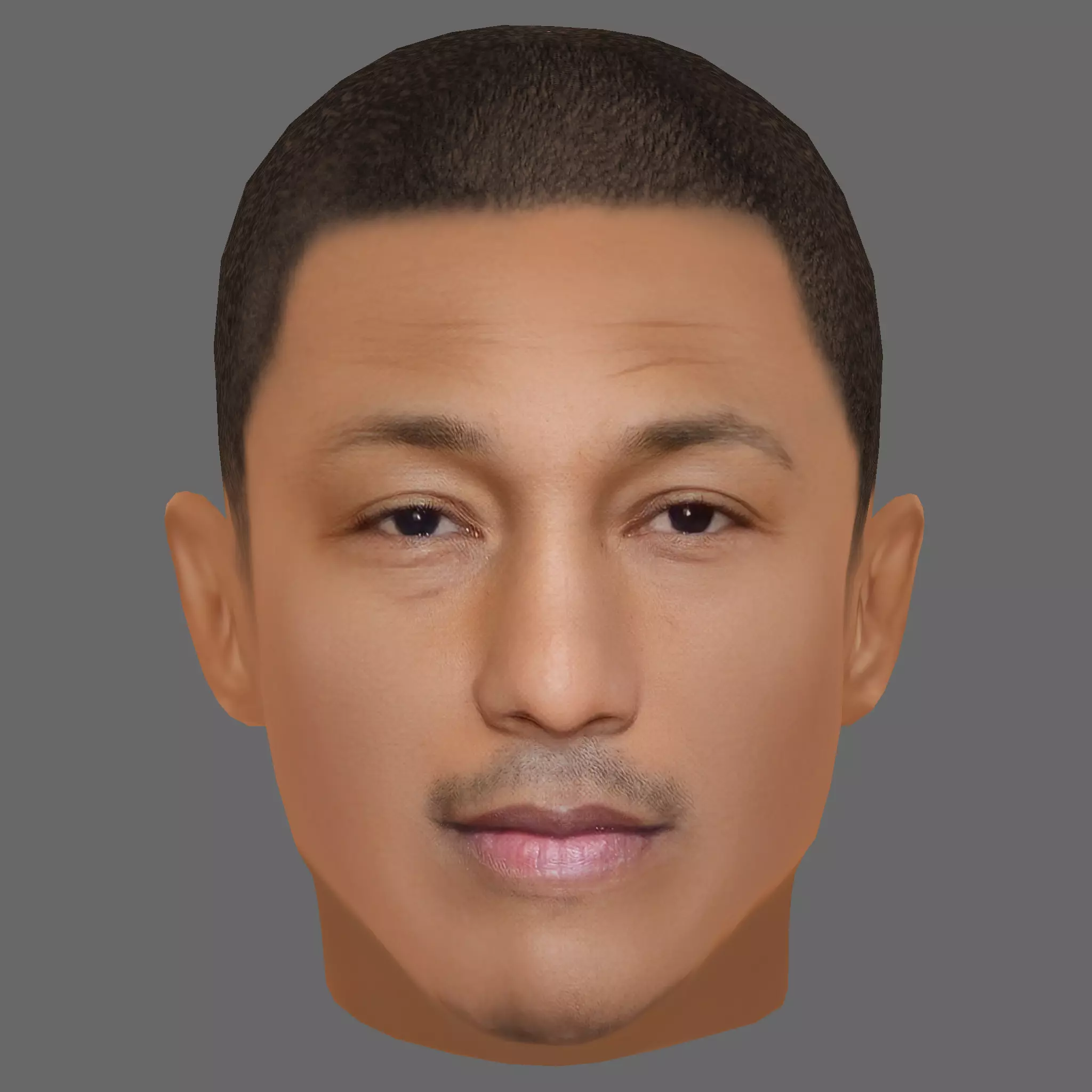 Pharrell Williams Head - Low poly head for game Low-poly Low-poly 3D model_0