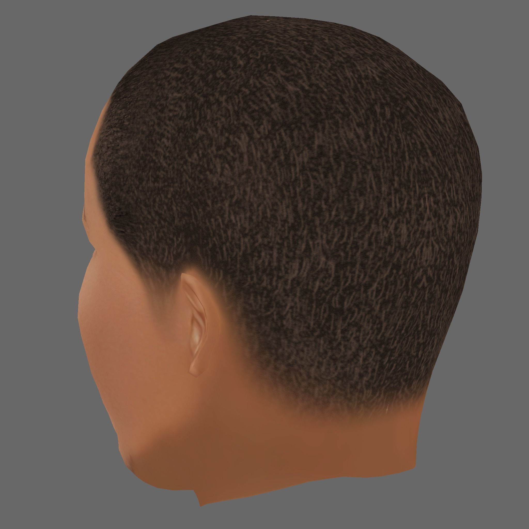 Pharrell Williams Head - Low poly head for game Low-poly Low-poly 3D model_3