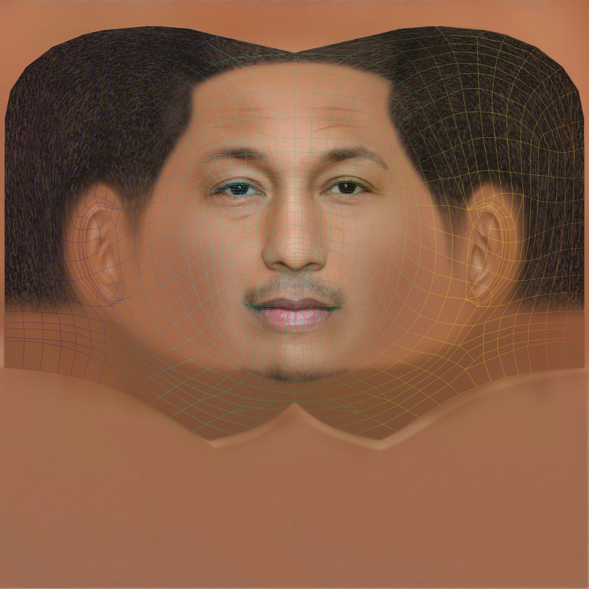 Pharrell Williams Head - Low poly head for game Low-poly Low-poly 3D model_8