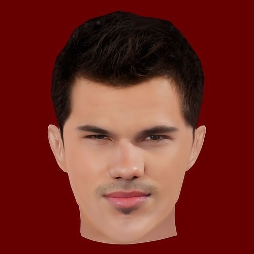 Taylor Lautner Head - Low poly head for game Low-poly Low-poly 3D model