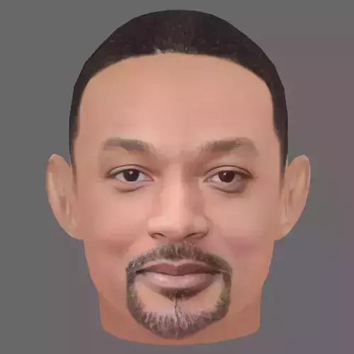 Will Smith Head - Low poly head for game Low-poly