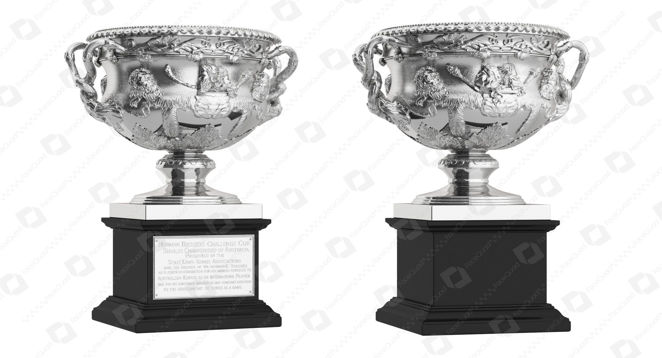 Australian Open Men Singles Trophy 3D print model_1