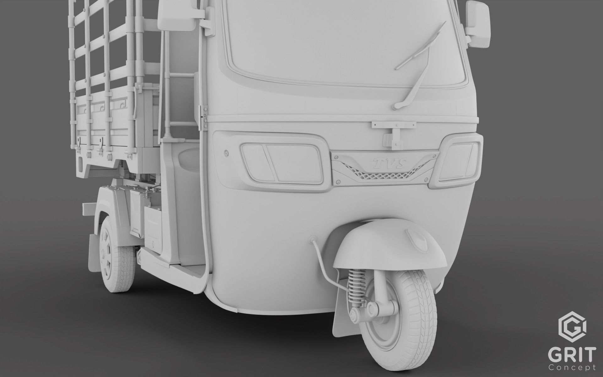 TRICYCLE - RICKSHAW - PIAGGIO - CARGO 3D MODEL Low-poly 3D model_34
