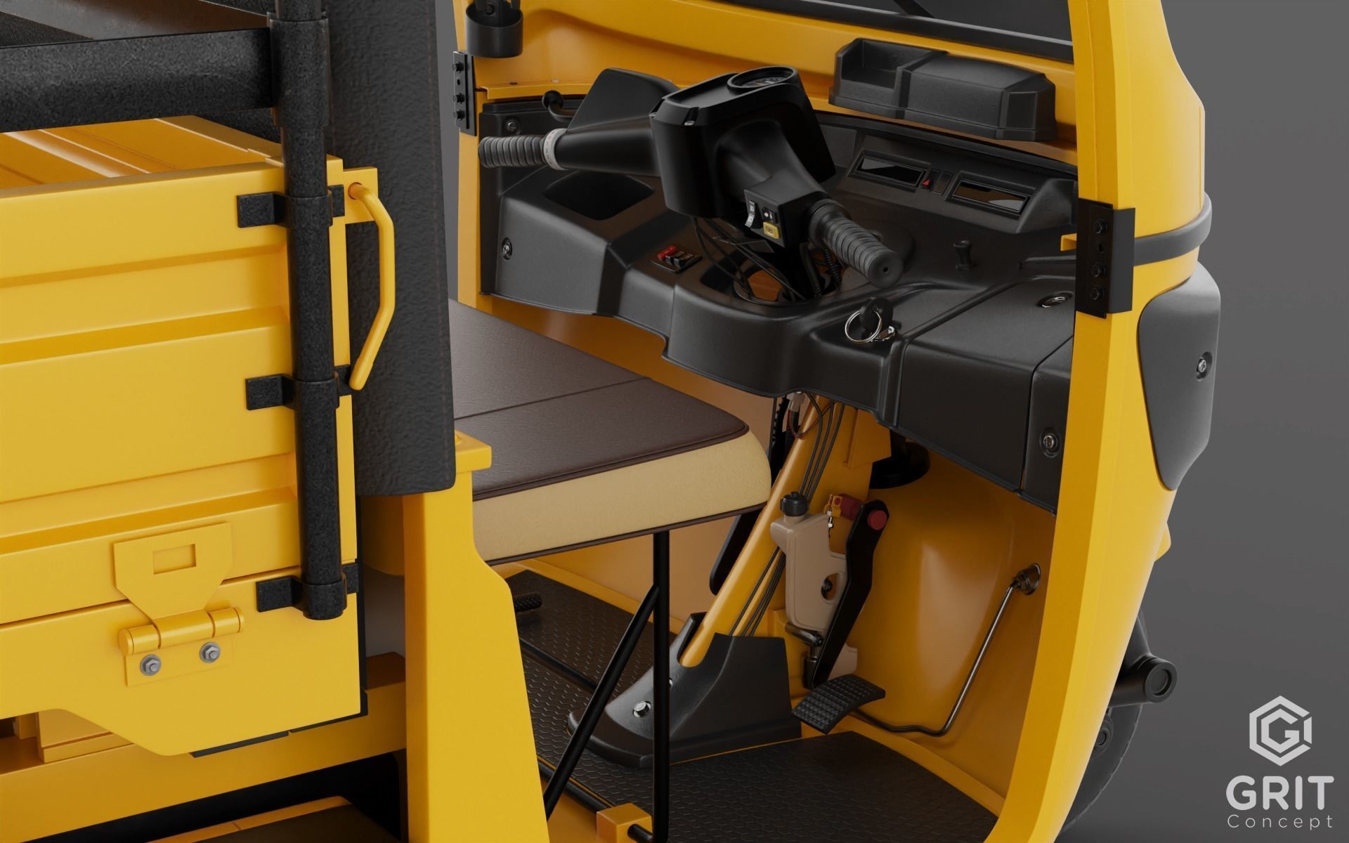 TRICYCLE - RICKSHAW - PIAGGIO - CARGO 3D MODEL Low-poly 3D model_60