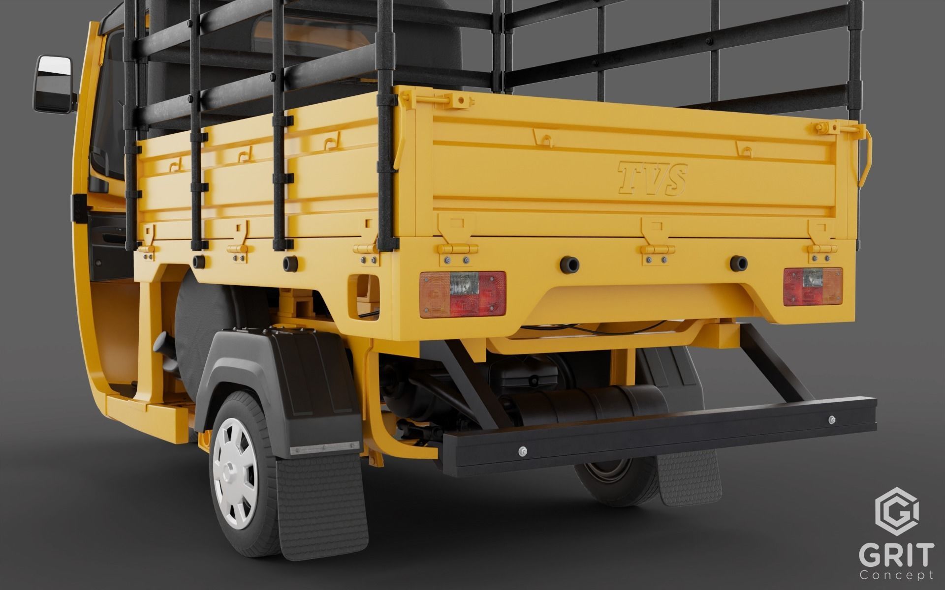 TRICYCLE - RICKSHAW - PIAGGIO - CARGO 3D MODEL Low-poly 3D model_48