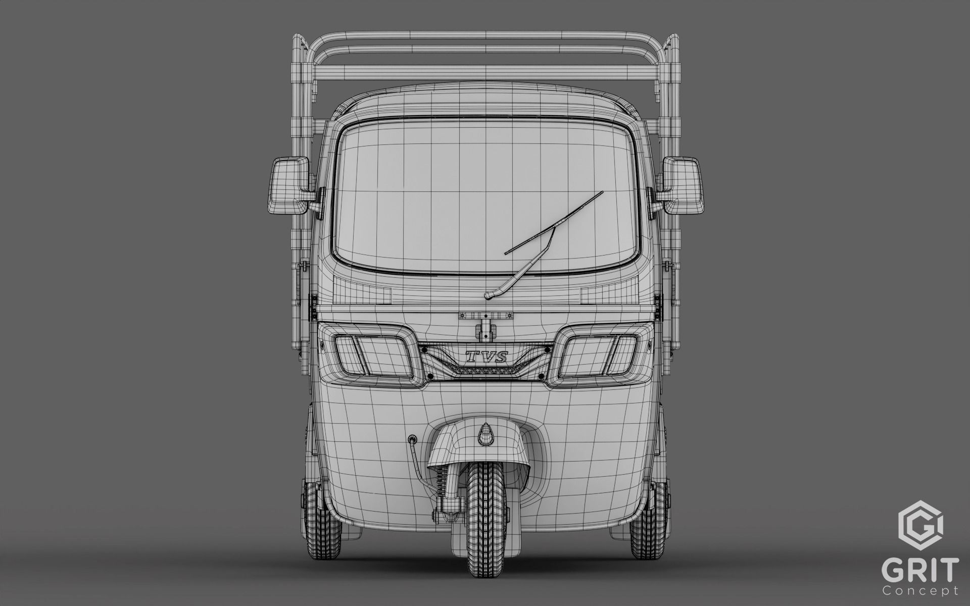 TRICYCLE - RICKSHAW - PIAGGIO - CARGO 3D MODEL Low-poly 3D model_14