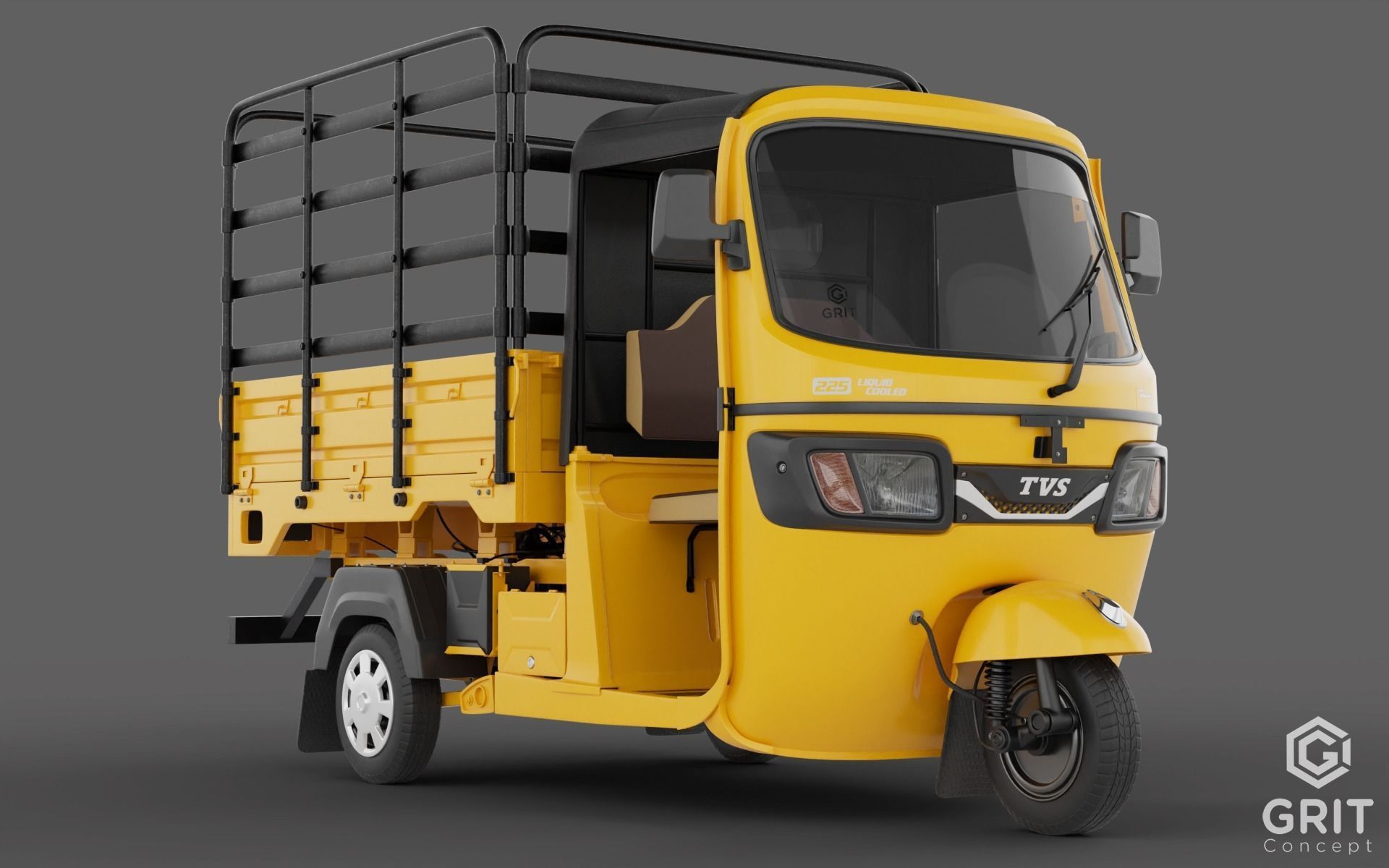 TRICYCLE - RICKSHAW - PIAGGIO - CARGO 3D MODEL Low-poly 3D model_36