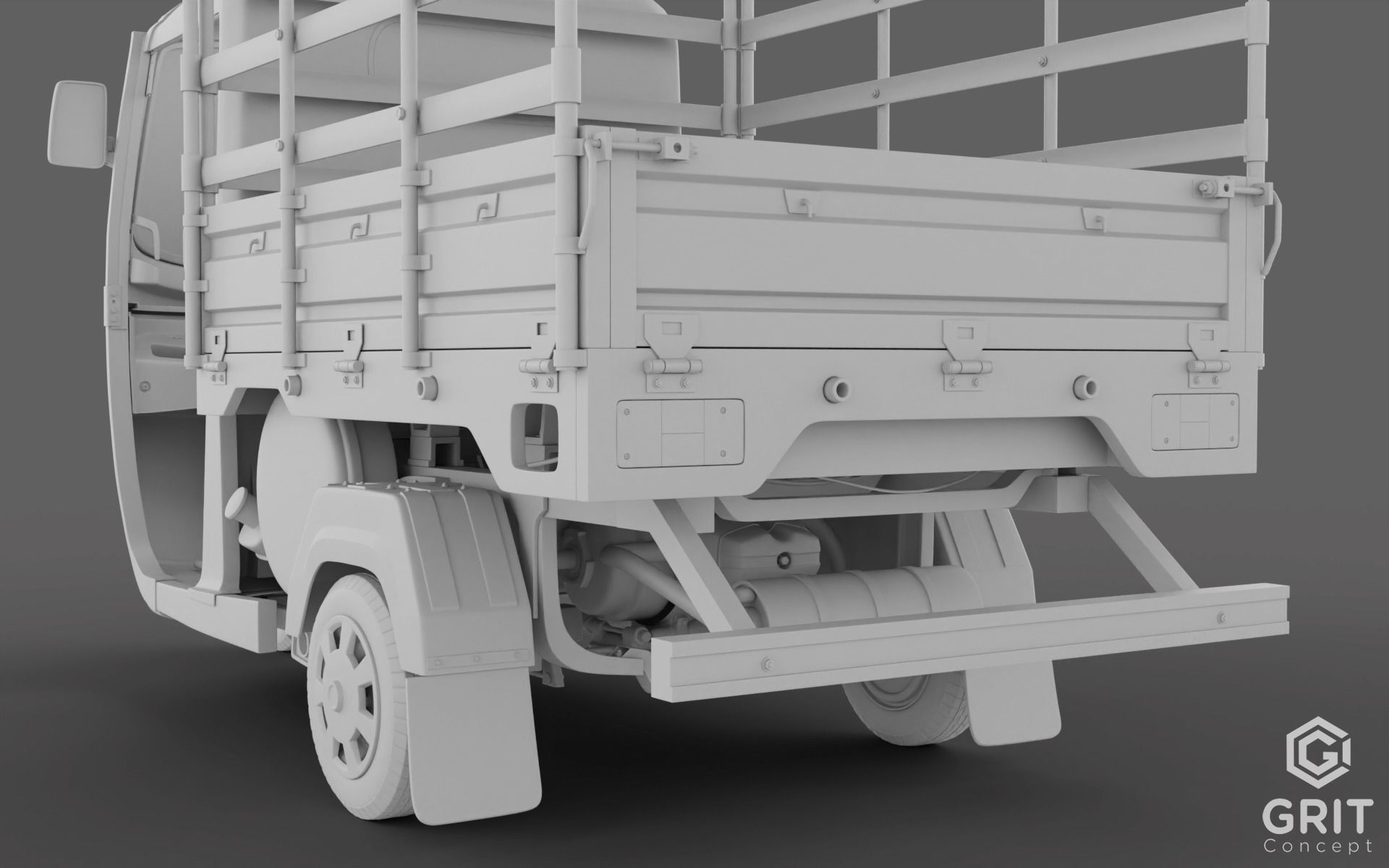 TRICYCLE - RICKSHAW - PIAGGIO - CARGO 3D MODEL Low-poly 3D model_49