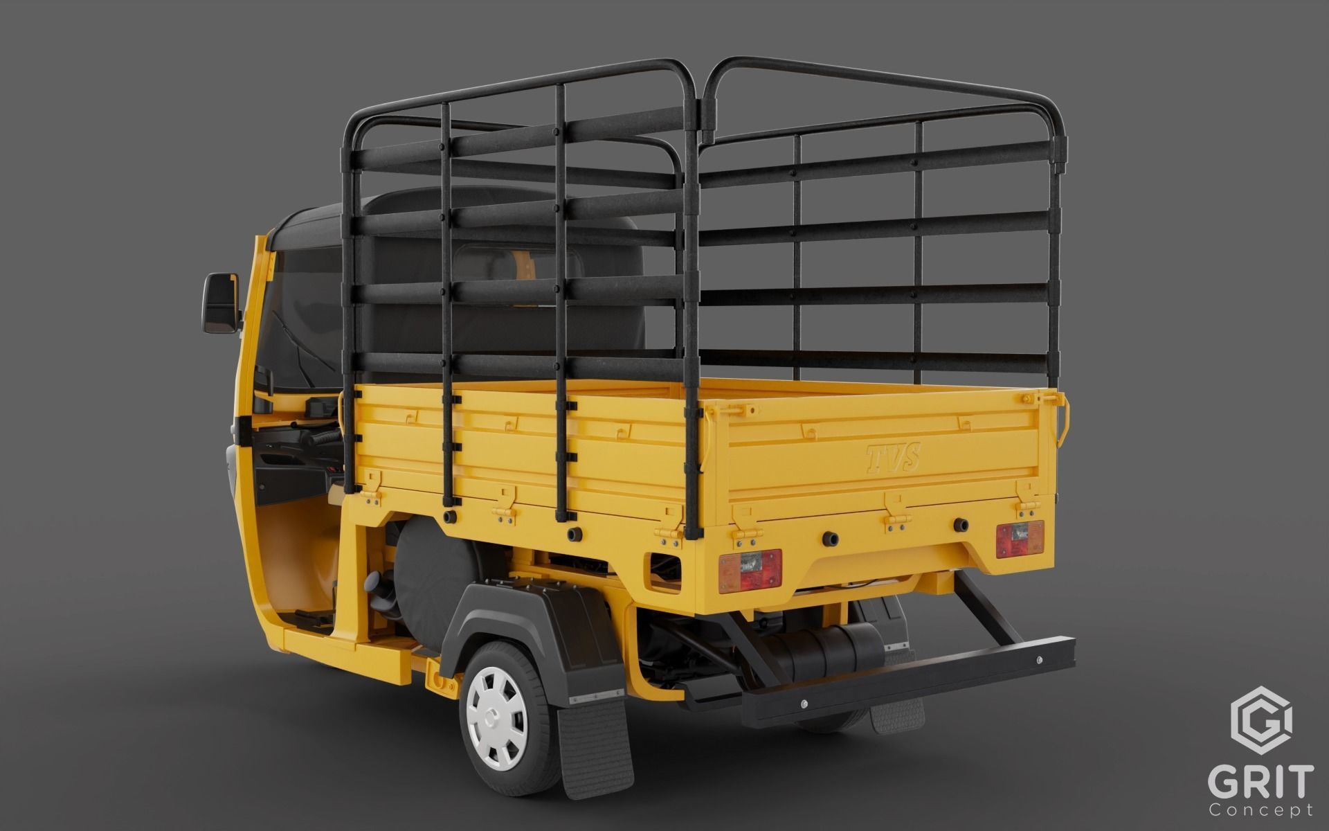 TRICYCLE - RICKSHAW - PIAGGIO - CARGO 3D MODEL Low-poly 3D model_51