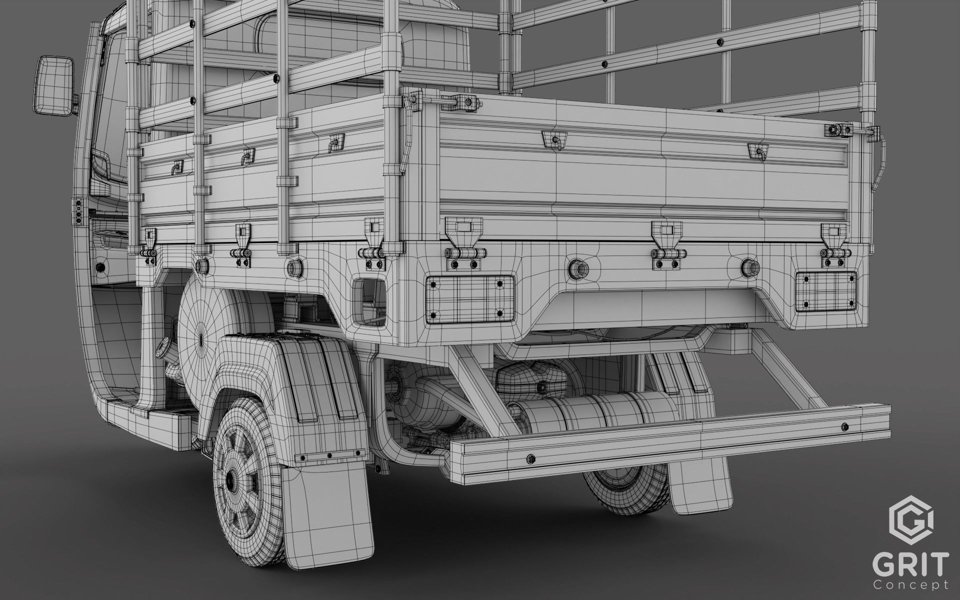 TRICYCLE - RICKSHAW - PIAGGIO - CARGO 3D MODEL Low-poly 3D model_50