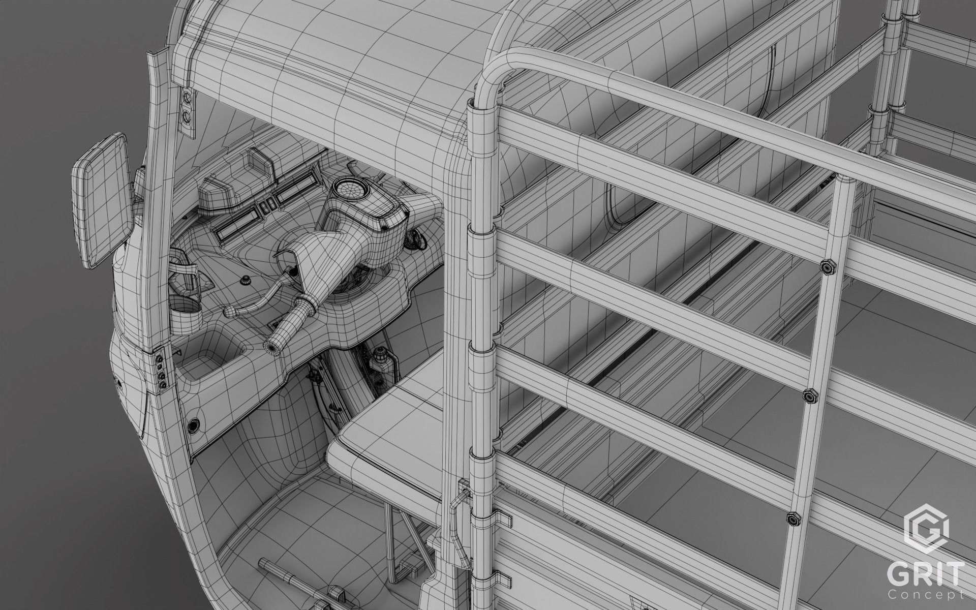 TRICYCLE - RICKSHAW - PIAGGIO - CARGO 3D MODEL Low-poly 3D model_65