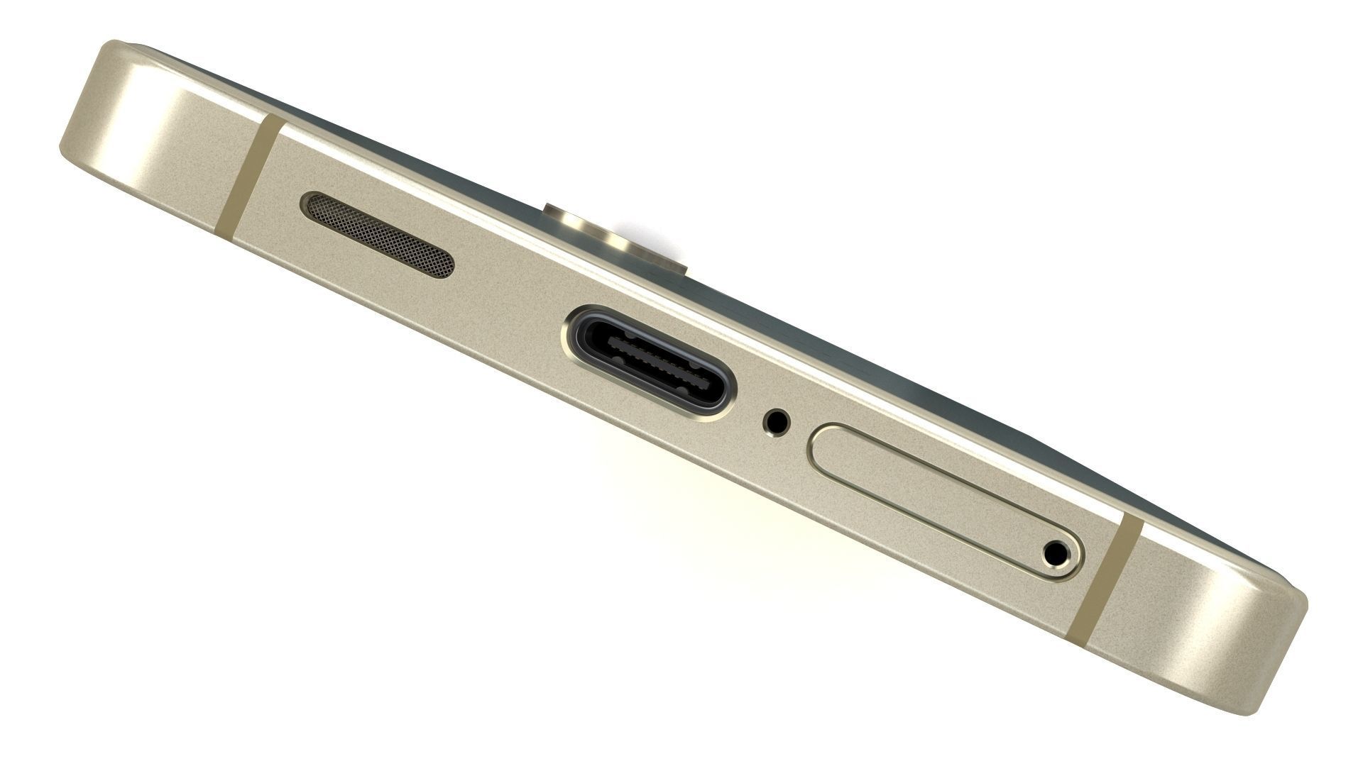 Samsung Galaxy S24 Plus Amber Yellow Low-poly 3D model_20