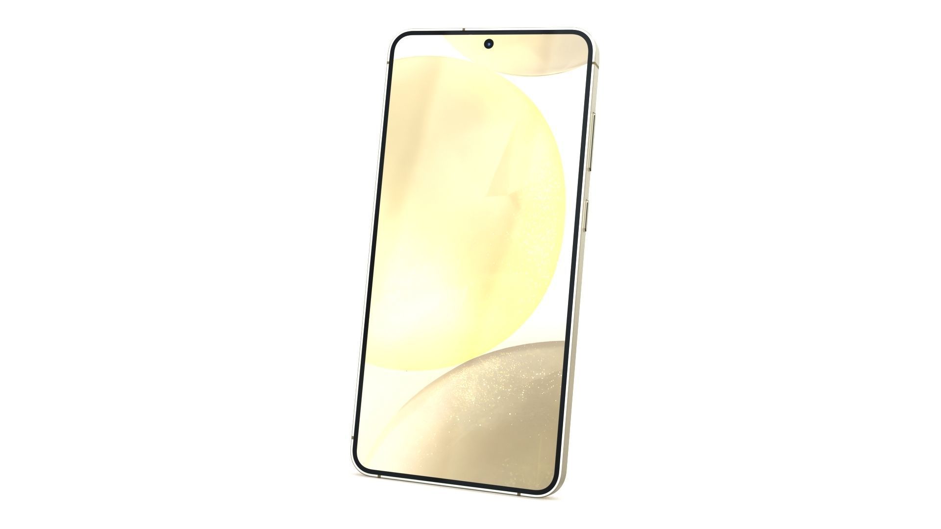 Samsung Galaxy S24 Plus Amber Yellow Low-poly 3D model_2