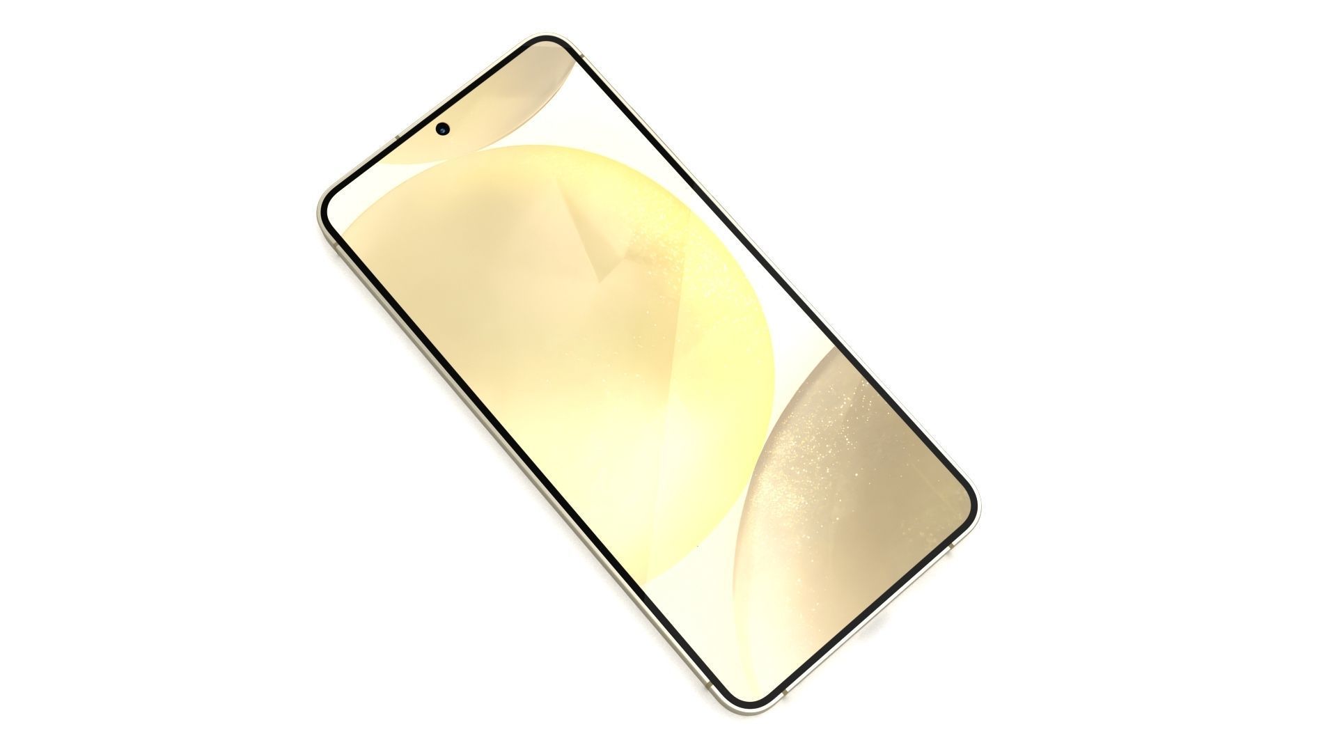 Samsung Galaxy S24 Plus Amber Yellow Low-poly 3D model_6