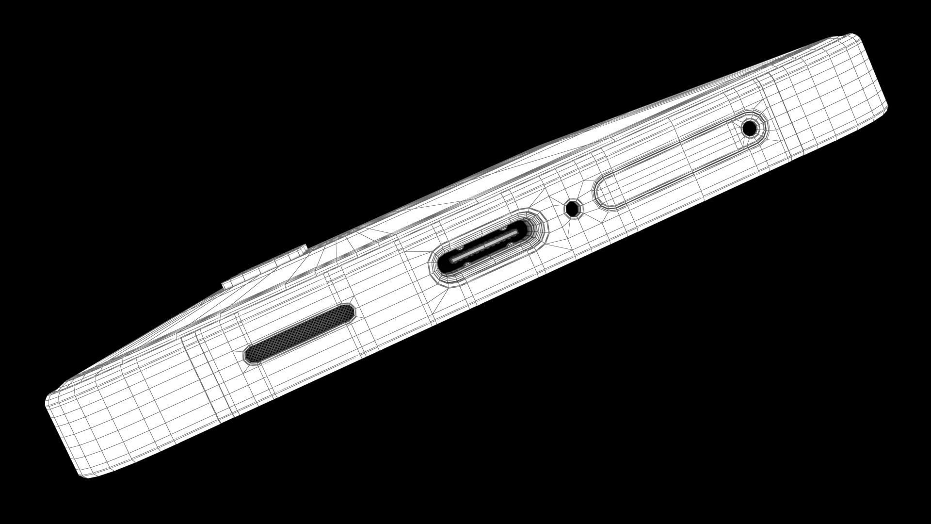 Samsung Galaxy S24 Plus Amber Yellow Low-poly 3D model_35