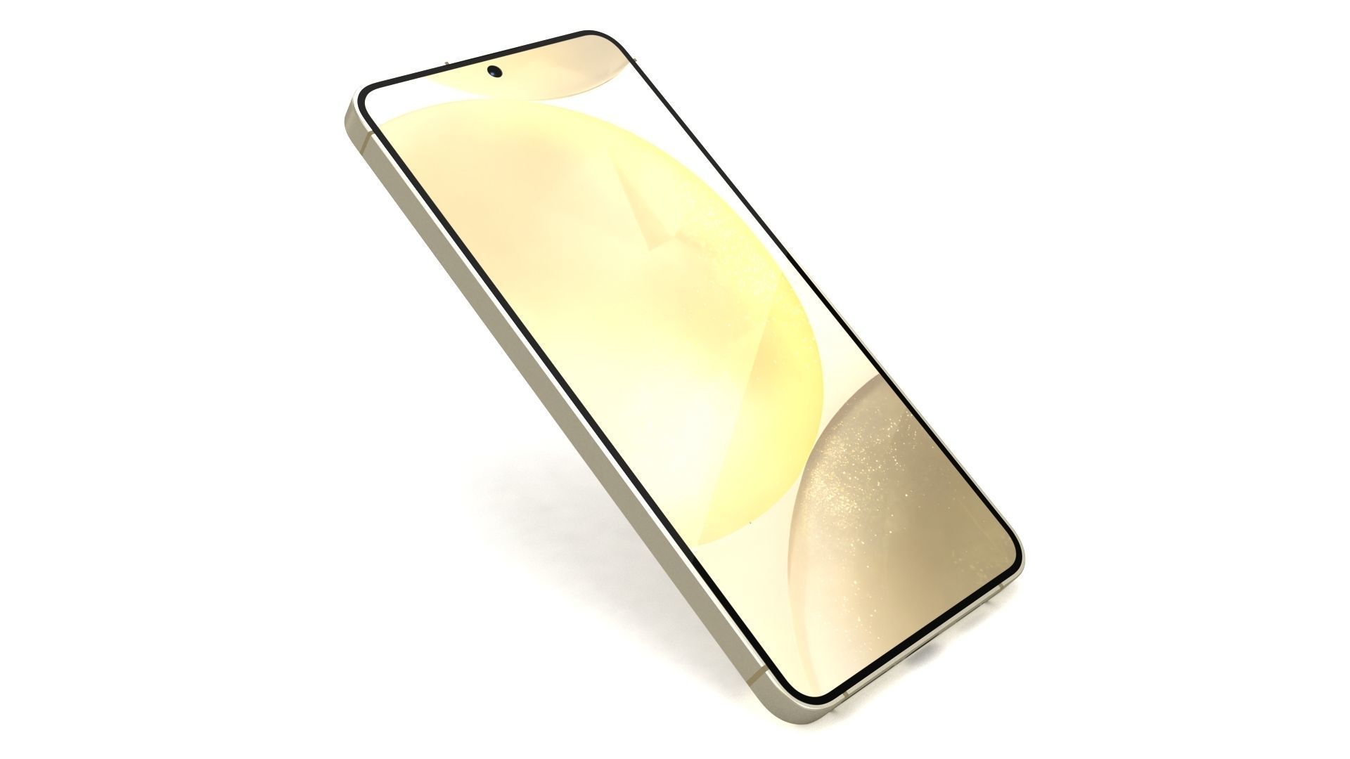 Samsung Galaxy S24 Plus Amber Yellow Low-poly 3D model_18