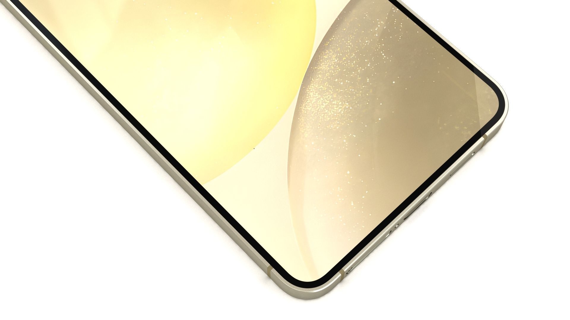 Samsung Galaxy S24 Plus Amber Yellow Low-poly 3D model_8