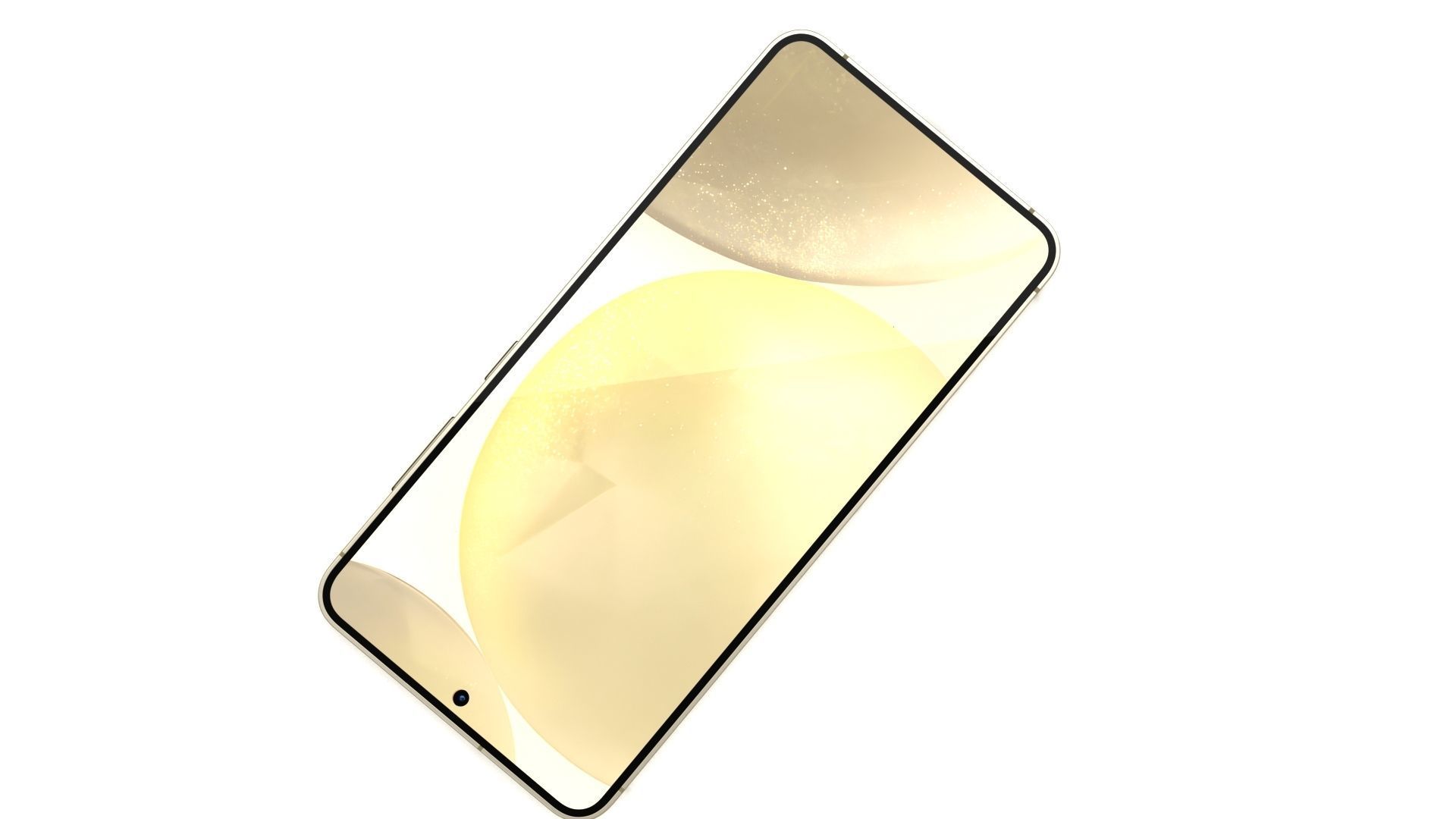 Samsung Galaxy S24 Plus Amber Yellow Low-poly 3D model_7
