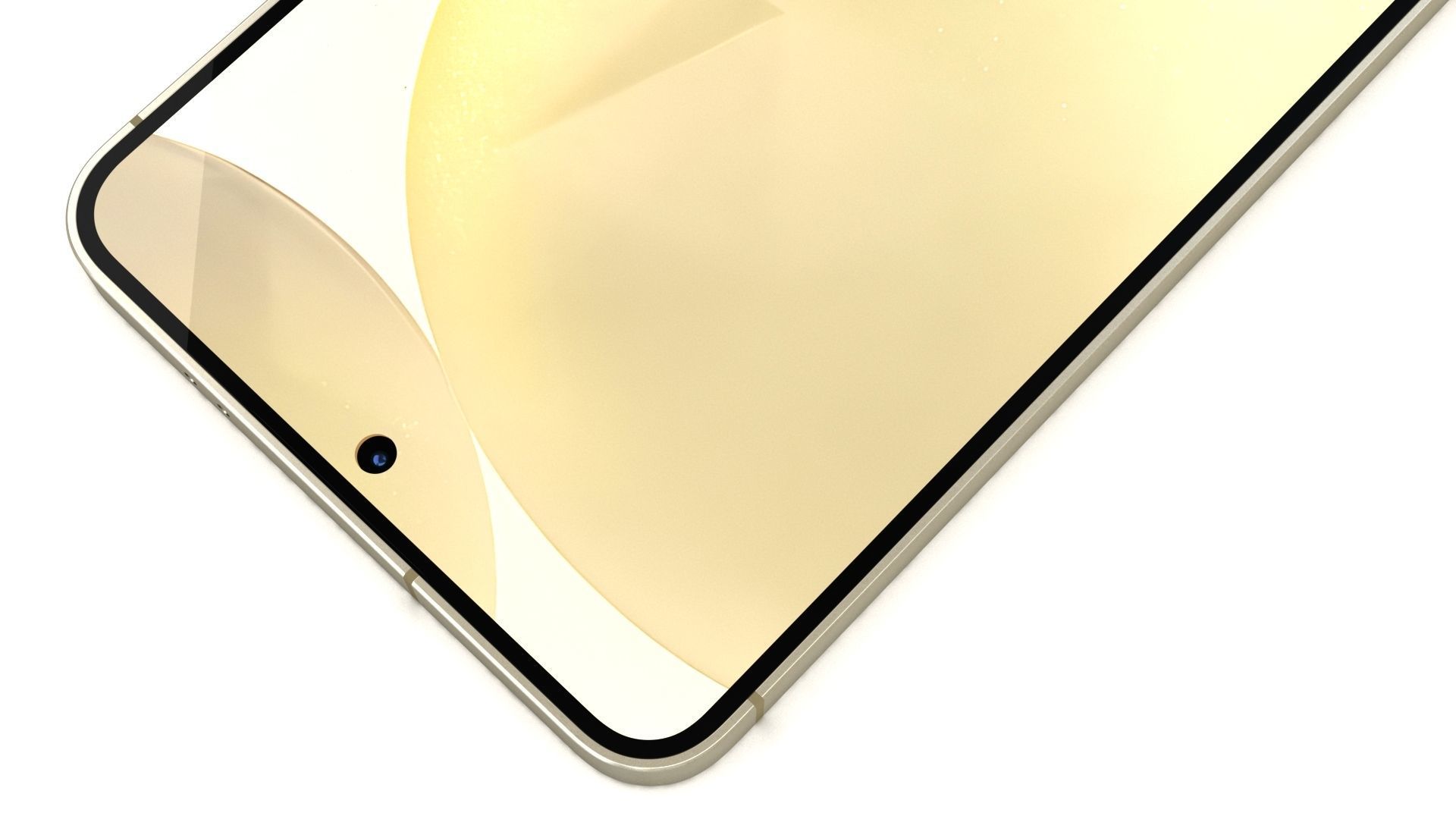 Samsung Galaxy S24 Plus Amber Yellow Low-poly 3D model_9