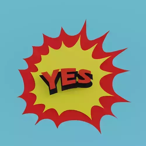 Yes FX for AR animated Low-poly 3D model