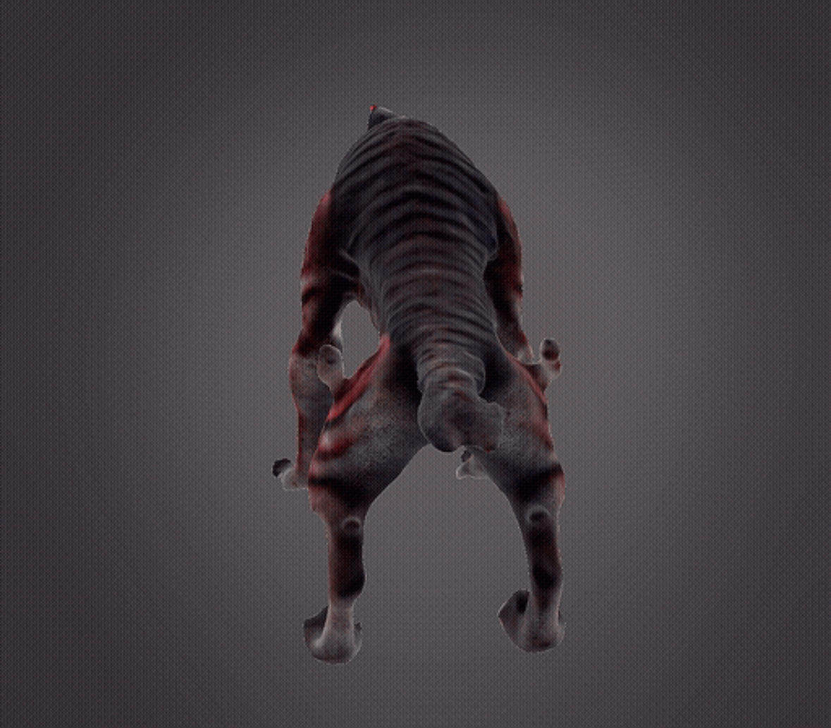 Skinless Zombie Wolf 3D print model_1