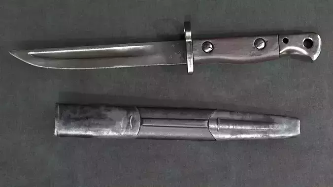 British WWI P1907 Shortened Bayonet Trench