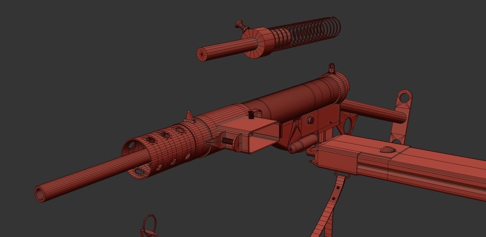 Sten MK2 SMG With Silencer Low-poly 3D model_26