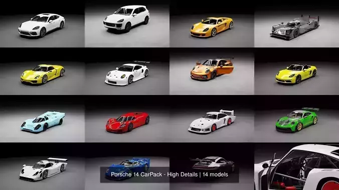 Porsche 14 CarPack - High Details
