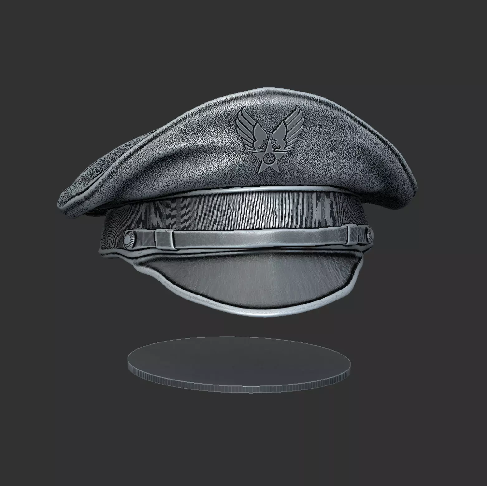 Air Force cap as headgear for the Skull stand and wall lamps 3D print model