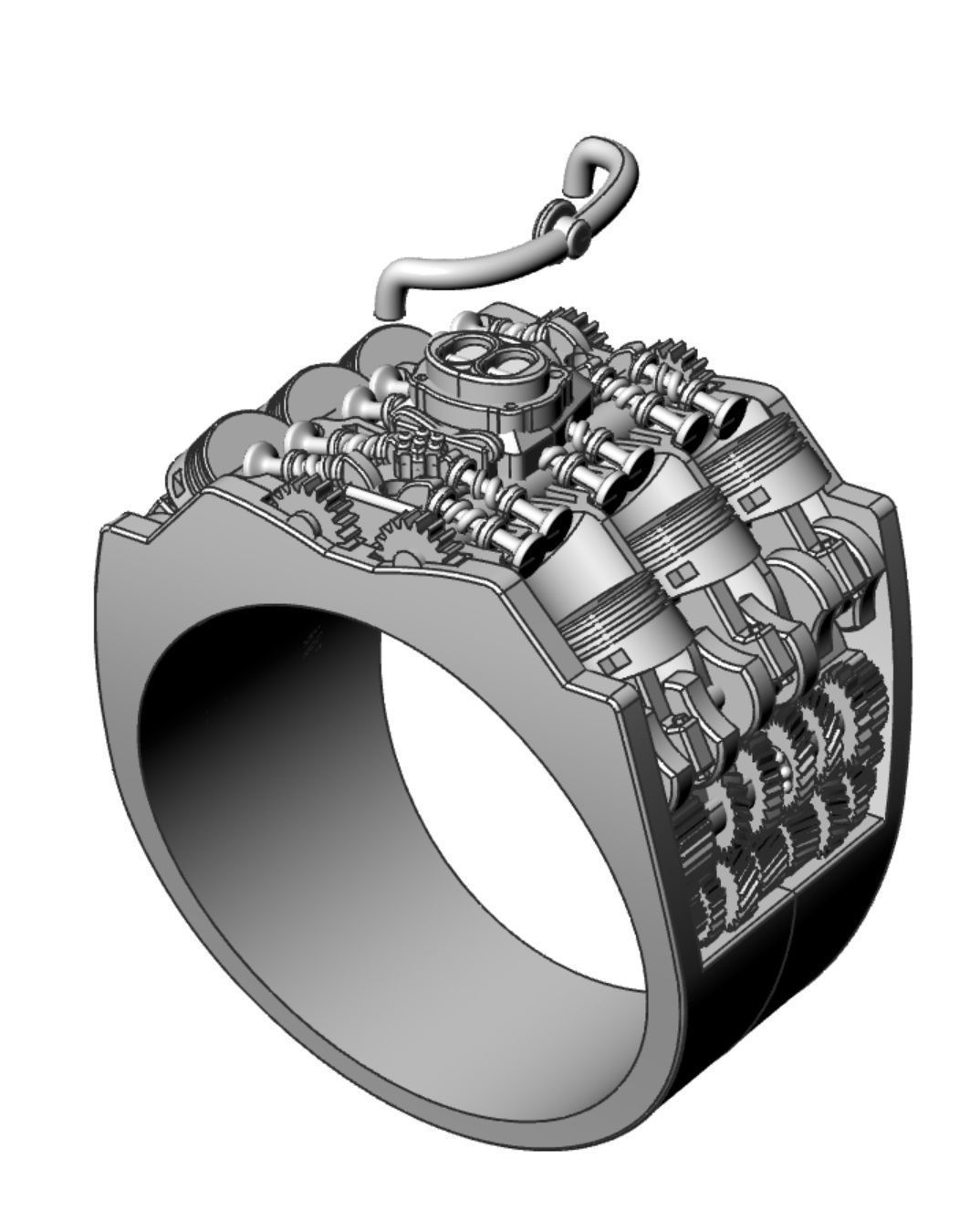 Piston Ring 3D print model_10
