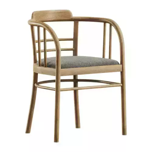 Vintage Chairs in Beech Wood 3D model