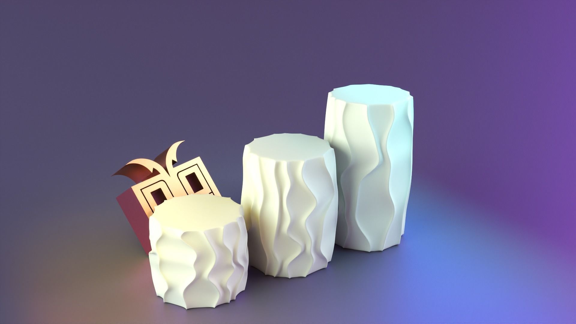 Interesting cylindrical candle 3D print model_6