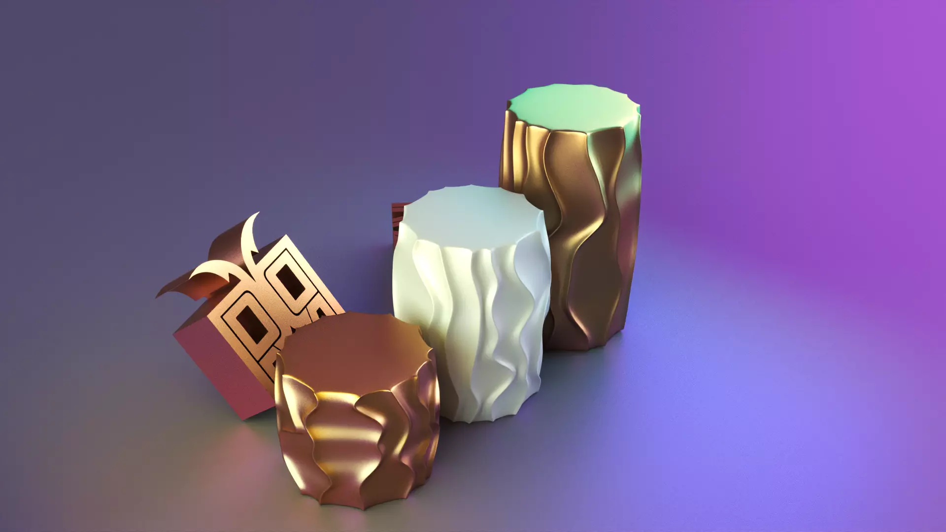 Interesting cylindrical candle 3D print model_0