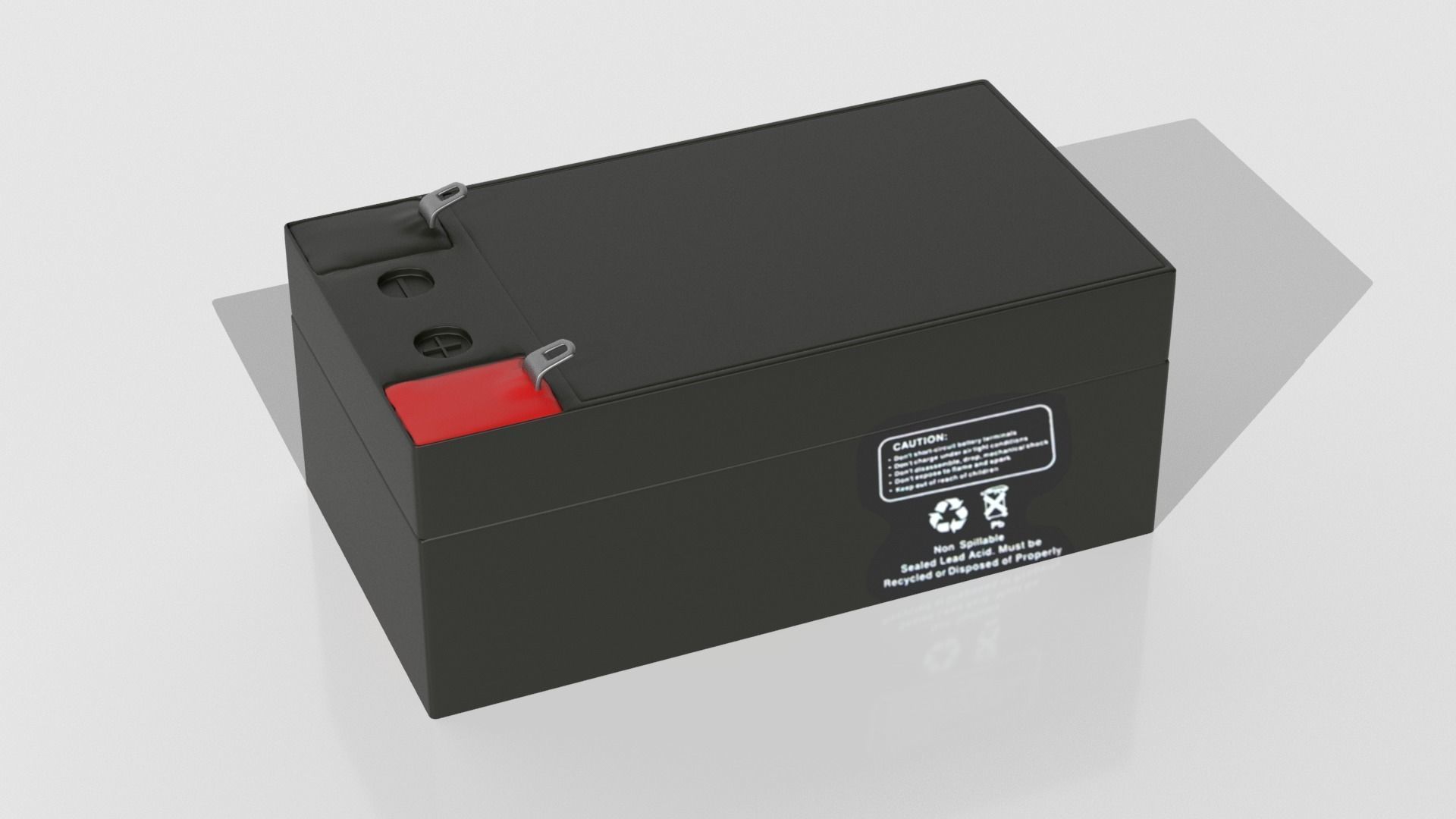 Battery  Low-poly 3D model_1